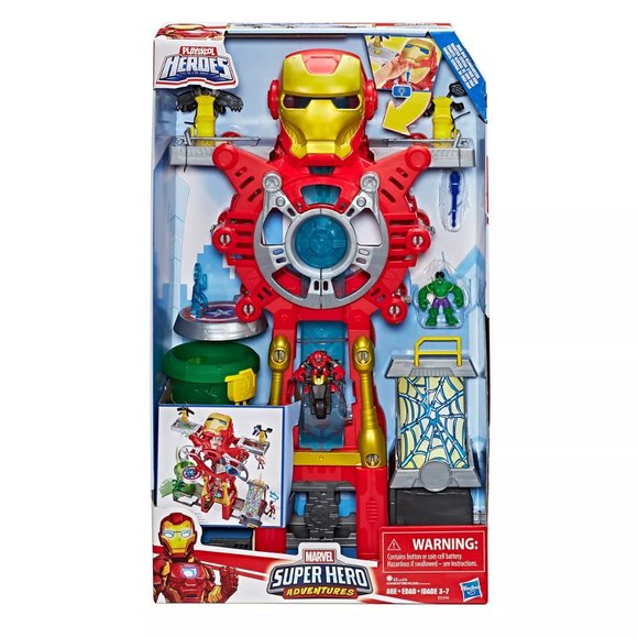 Playskool Heroes Marvel Super Hero Adventures Iron Man Headquarters Playset - Picture 1 of 6